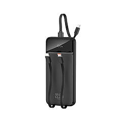 УМБ XO PR274 10000 mAh, USB-C/USB-А порт, USB-C/Lightning конектори Black (PR274.black)