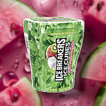 Жувальна гумка "Ківі Кавун" ICE BREAKERS ICE CUBES Kiwi Watermelon Sugar Free Chewing Gum 40 шт