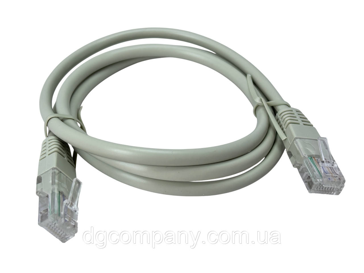 Патч-корд 1 метр,CAT 5E UTP, сірий