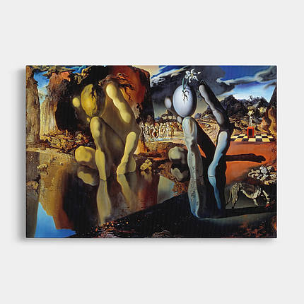 Картина на полотні "Сальвадор Далі - Метаморфози Нарциса, Salvador Dalí, Metamorphosis of Narcissus", 40×60см, фото 1
