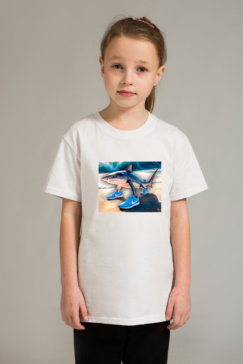 Футболка для дівчаток Мальта з принтом 122 см. Білий, фото 1