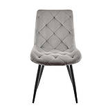 Обідній Стілець SHELL чорний каркас/сірий стільці обідні для кухні вітальні м'який сучасний, фото 3