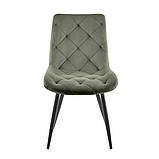 Обідній Стілець SHELL чорний каркас/оливковий стілець обідній для кухні вітальні м'який сучасний, фото 2