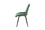 Обідній Стілець ALVIS чорний каркас/зелений стільці обідні для кухні вітальні м'який сучасний, фото 9