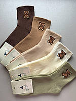 5 пар 36-40 махрові жіночі теплі шкарпетки, класична висота