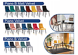 Стілець PIANO B MATT VELVET чорний каркас/синій 79, фото 3