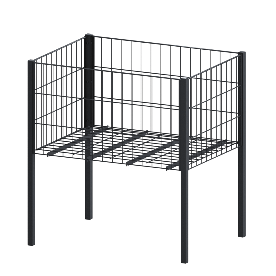 Акційний торговий кошик 60х80 см. крок-50 мм, чорний