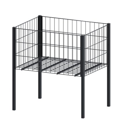 Акційний торговий кошик 60х80 см. крок-50 мм, чорний, фото 1