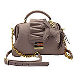 Шарм для сумки Конячка з натуральної шкіри 7869 Silver Taurus., фото 3