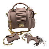 Шарм для сумки Конячка з натуральної шкіри 7869 Silver Taurus., фото 10