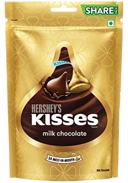 Шоколадні цукерки Hershey's Kisses Milk Chocolate 100.8г, фото 1
