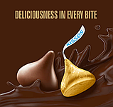 Шоколадні цукерки Hershey's Kisses Milk Chocolate 100.8г, фото 2