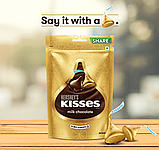 Шоколадні цукерки Hershey's Kisses Milk Chocolate 100.8г, фото 3