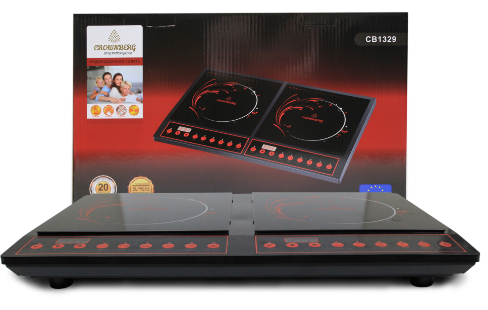 Індукційна Плита двоконфоркова CB-1329 Crownberg iC227 - фото 1 - id-p2644294790