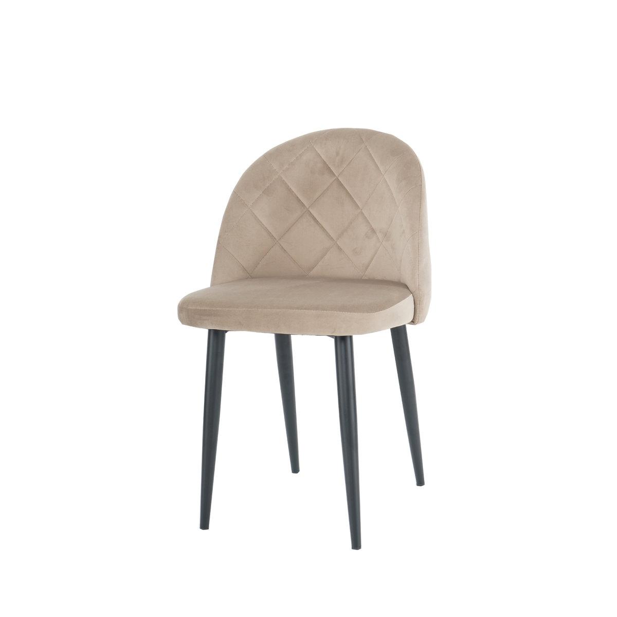 Обідній Стілець LULU чорний каркас/темний беж стільці обідні для кухні вітальні м'який сучасний, фото 1