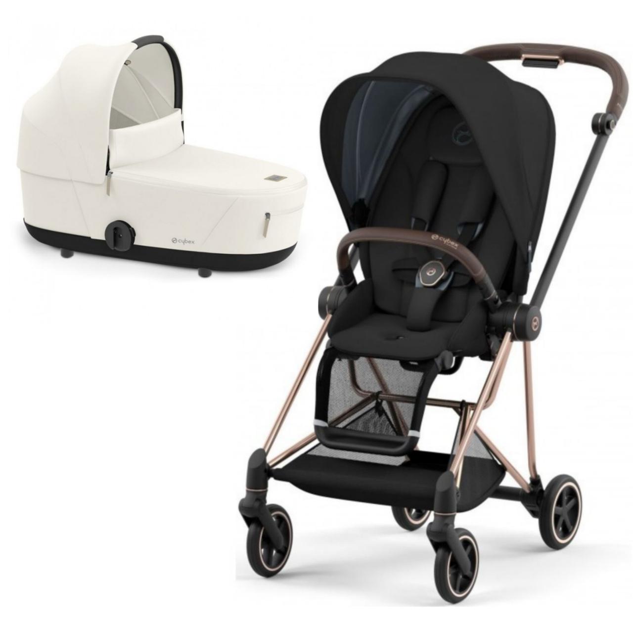 Cybex Mios 4.0 коляска 2 в 1 Sepia Black / Off White шасі Rose Gold