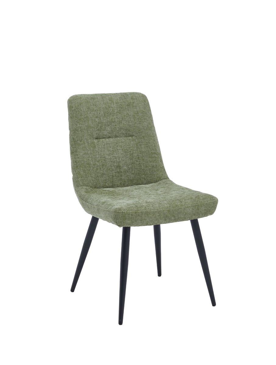 Обідній Стілець KIWI чорний каркас/темно-зелений тк. стільці обідні для кухні вітальні м'який сучасний, фото 1