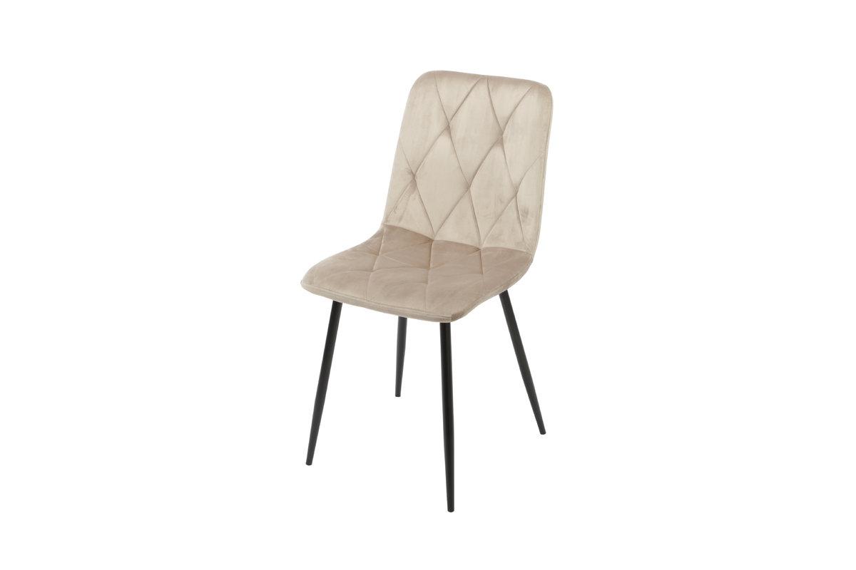 Обідній Стілець COREY чорний каркас/беж стільці обідні для кухні вітальні м'який сучасний, фото 1