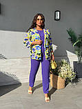 Костюм трійка блуза штани та піджак 9419, фото 4