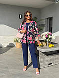 Костюм трійка блуза штани та піджак 9419, фото 7
