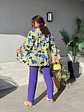 Костюм трійка блуза штани та піджак 9419, фото 8