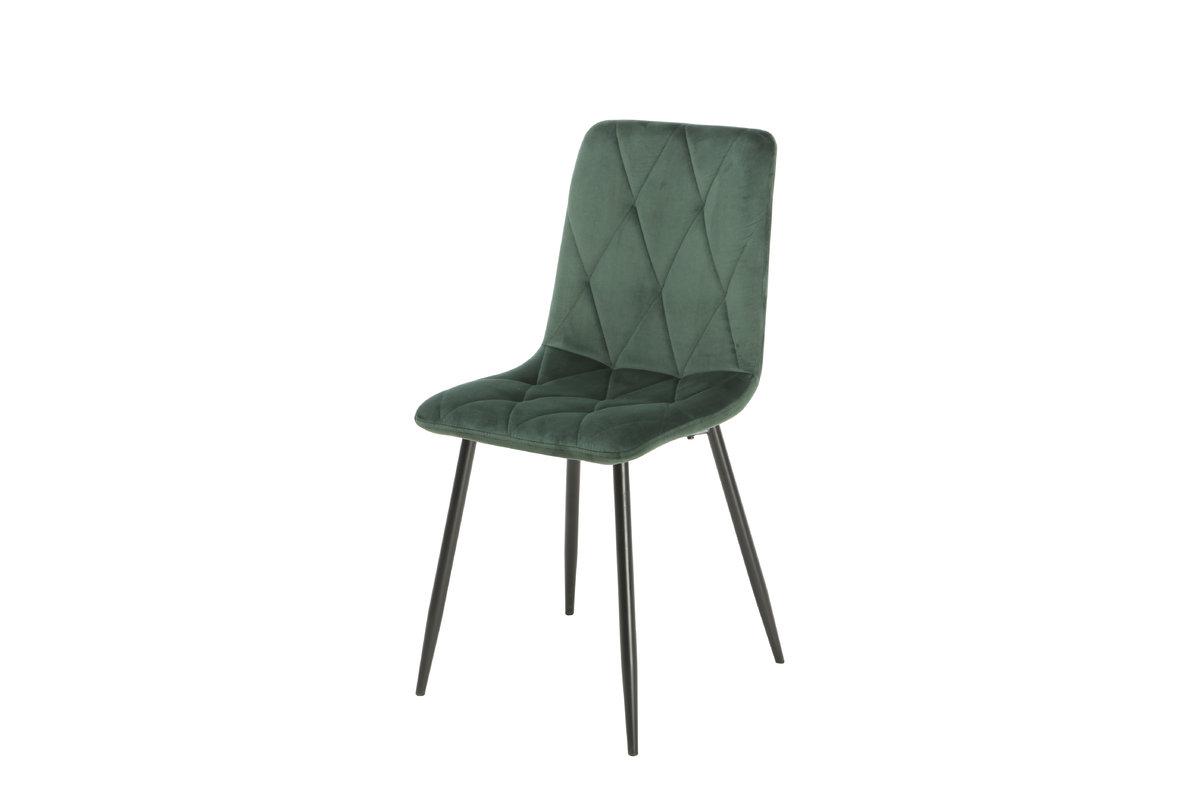 Обідній Стілець COREY чорний каркас/зелений стільці обідні для кухні вітальні м'який сучасний, фото 1