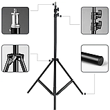 Штатив тринога для кільцевої лампи, софтбокса, відеосвітла 210 см, різьблення 1/4 дюйма, фото 6