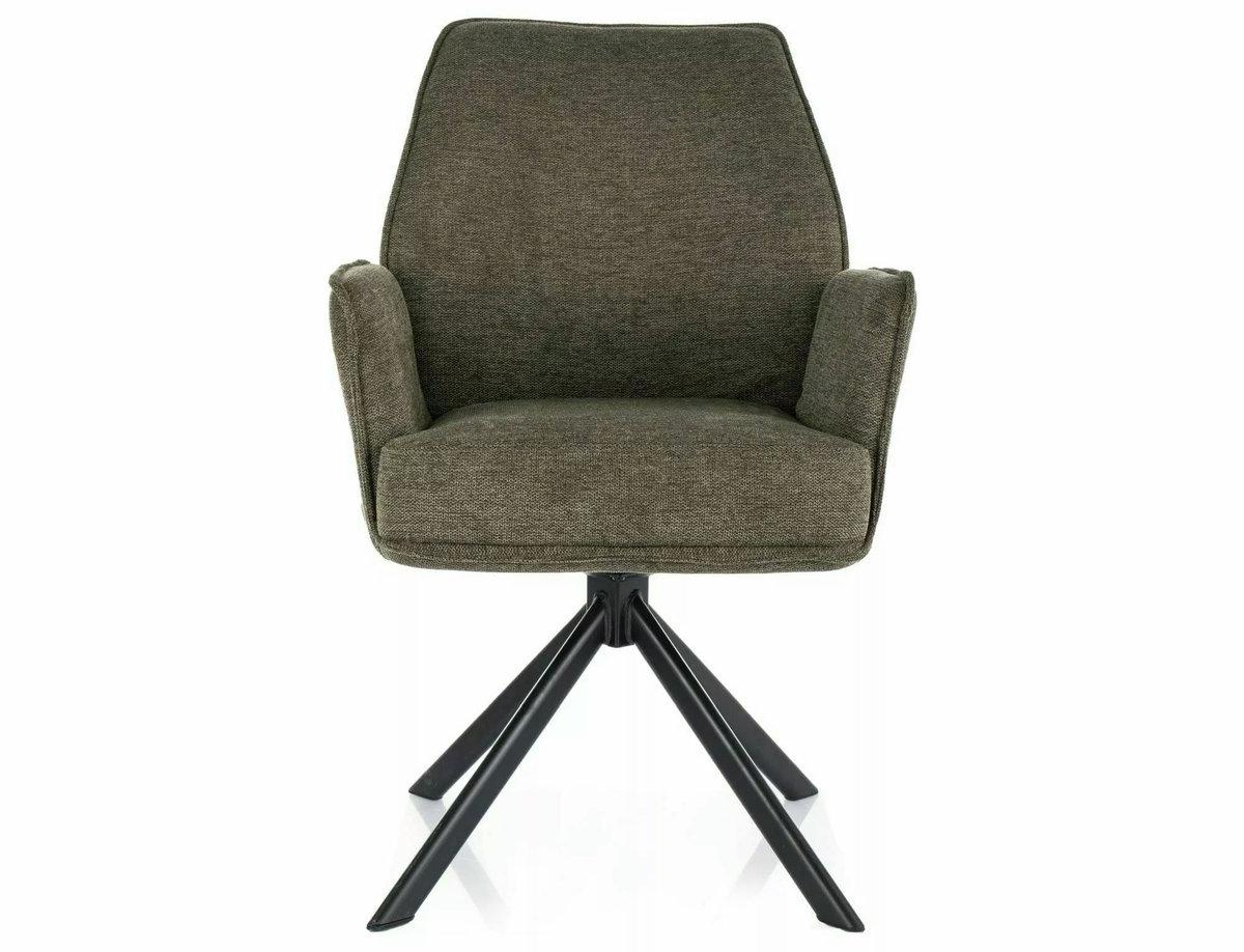 Стілець HUGO BREGO чорний каркас/оливковий 77, фото 1