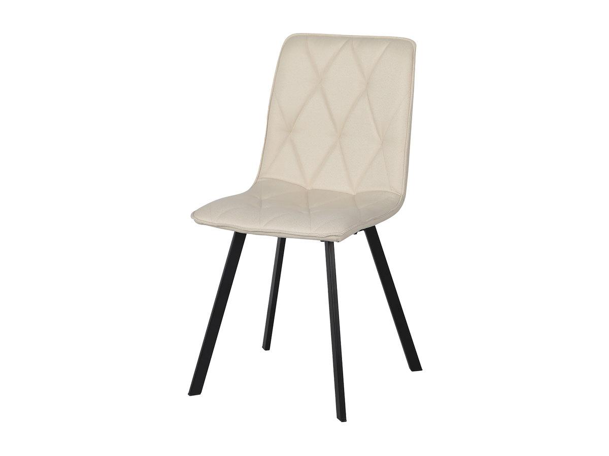 Обідній Стілець COREY TEX чорний каркас/кремовий тк. стільці обідні для кухні вітальні м'який сучасний, фото 1