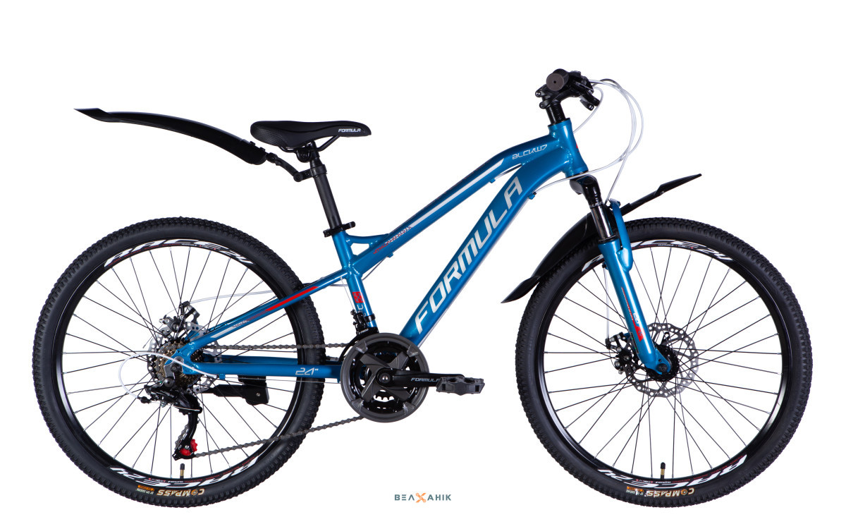 Велосипед 24/quot; Formula BLACKWOOD 1.0 DD FR (рама 12,5/quot;) AL синьо-сріблястий, фото 1