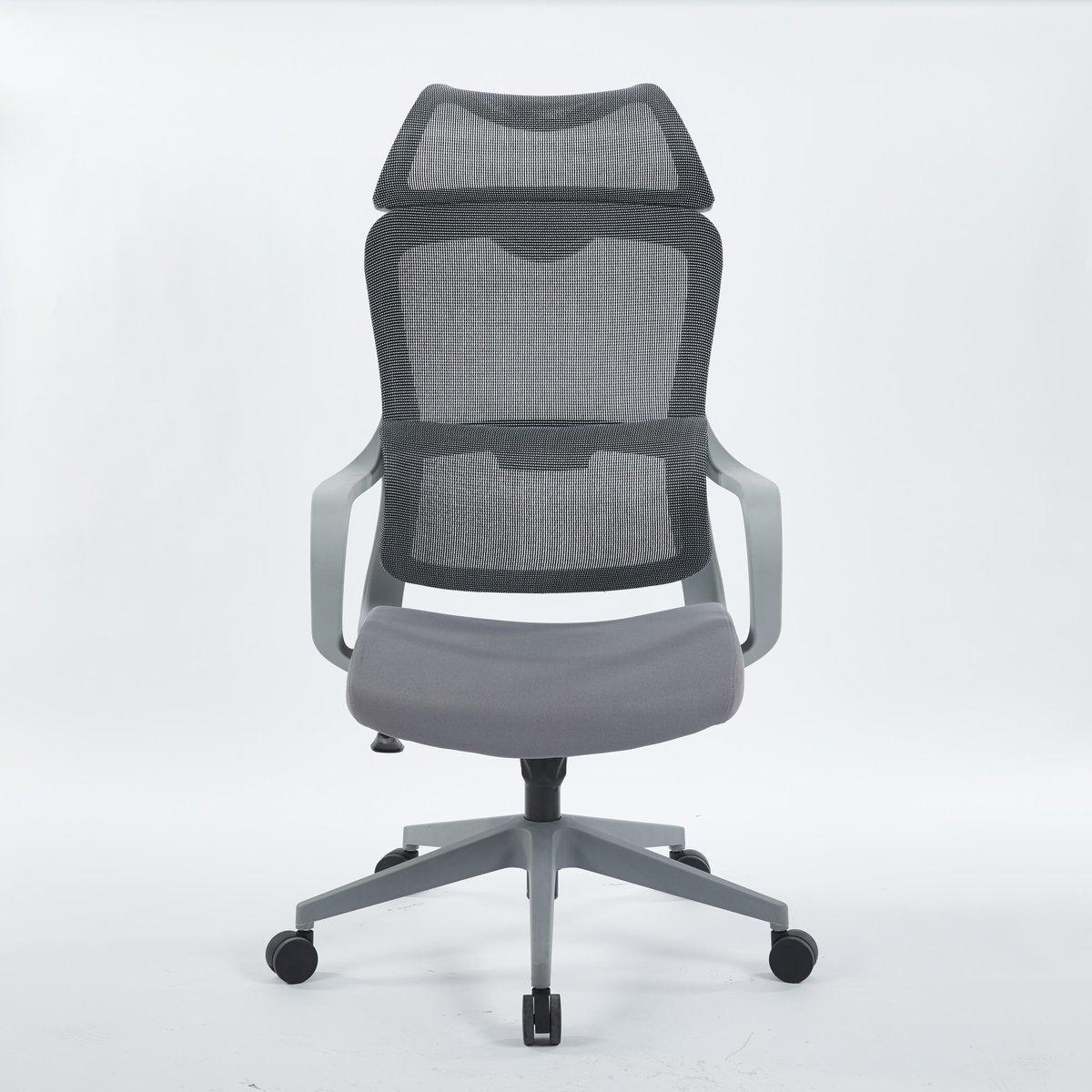 Крісло поворотне JIM сіре/сірий каркас, фото 1