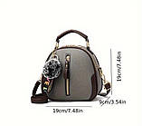 Сумка крос-боді з ремінцем, жіноча сумка через плече 2 кольори, фото 3