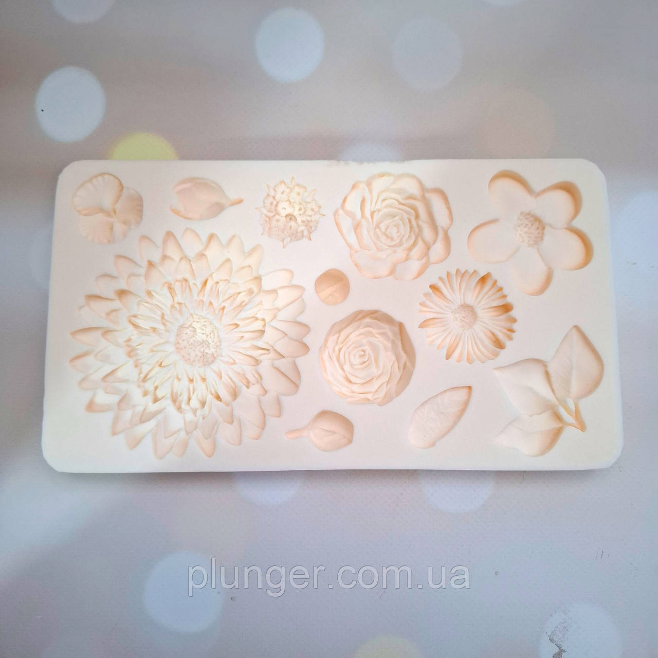 Молд кондитерський силіконовий Асорті квітів, фото 1