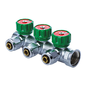 Колектор вентильний з фітингом Koer KR.1122-3 1”x3 ways (KR2654)