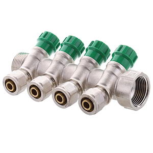 Колектор вентильний з фітингом Koer KR.1124-4 1”x4 ways (KR2834)