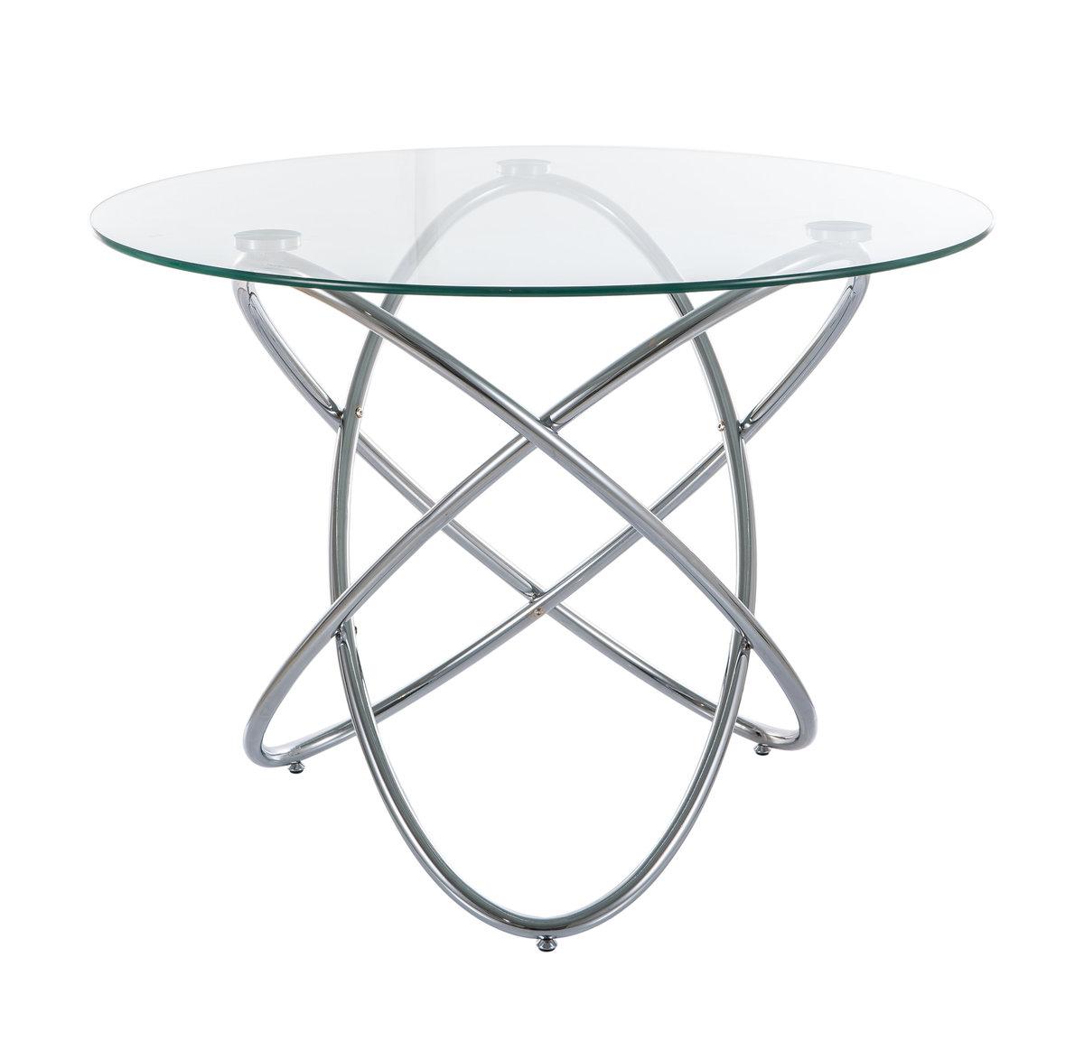 Стіл ORBIT прозорий/хром д.100, фото 1