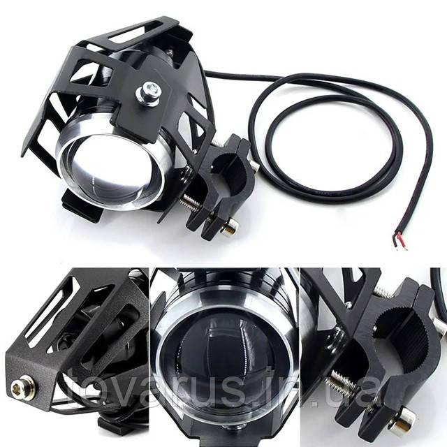Металева LED фара IP65 12-60V для мотоцикла електросамоката/велосипеда 15W 2200lm 6000K
