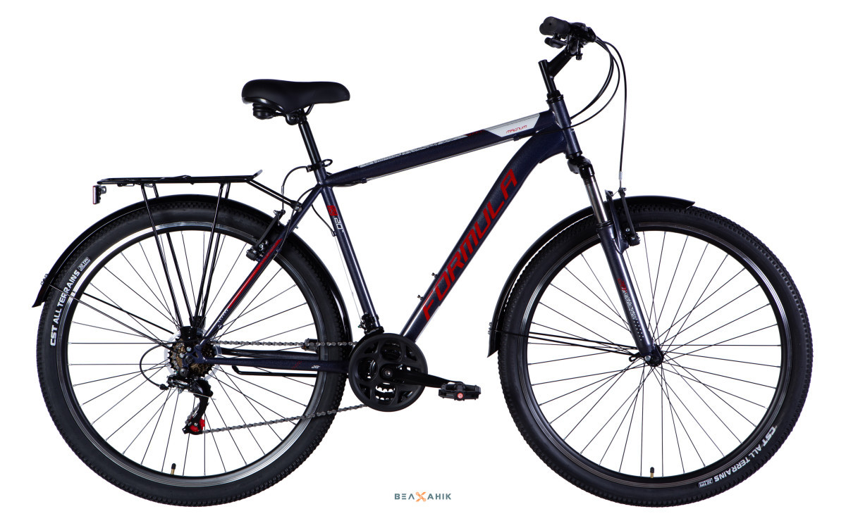 Велосипед 28/quot; Dorozhnik MAGNUM DD FR (рама 20,5/quot;) AL темно-сріблястий з червоним, фото 1