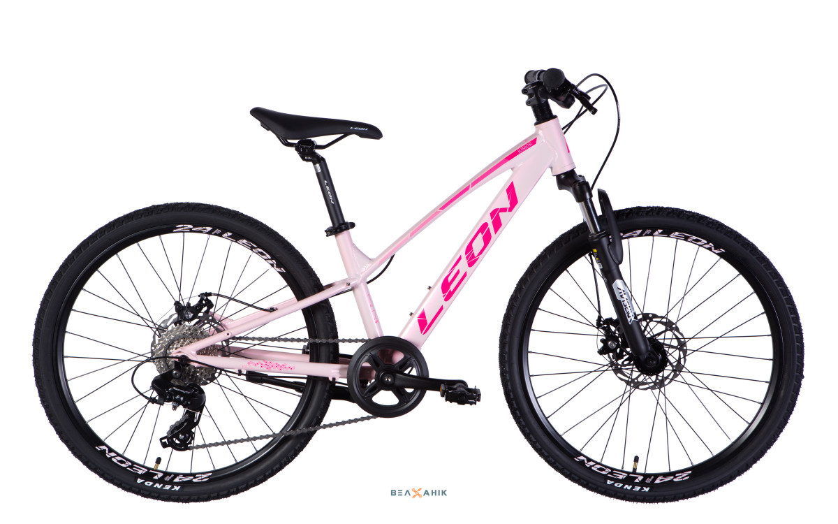 Велосипед 24/quot; LEON JUNIOR DD CS (рама 12/quot;) AL рожево-малиновий, фото 1
