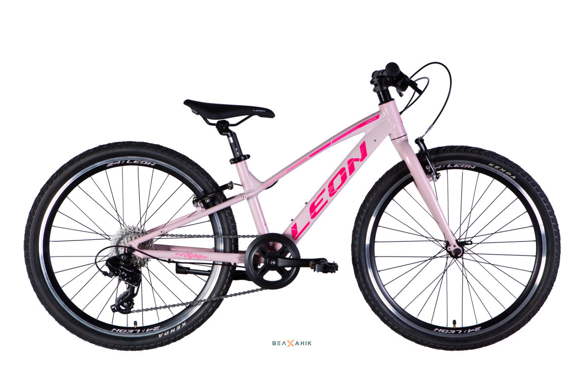 Велосипед 24/quot; LEON JUNIOR Vbr CS (рама 12/quot;) AL рожево-малиновий, фото 1
