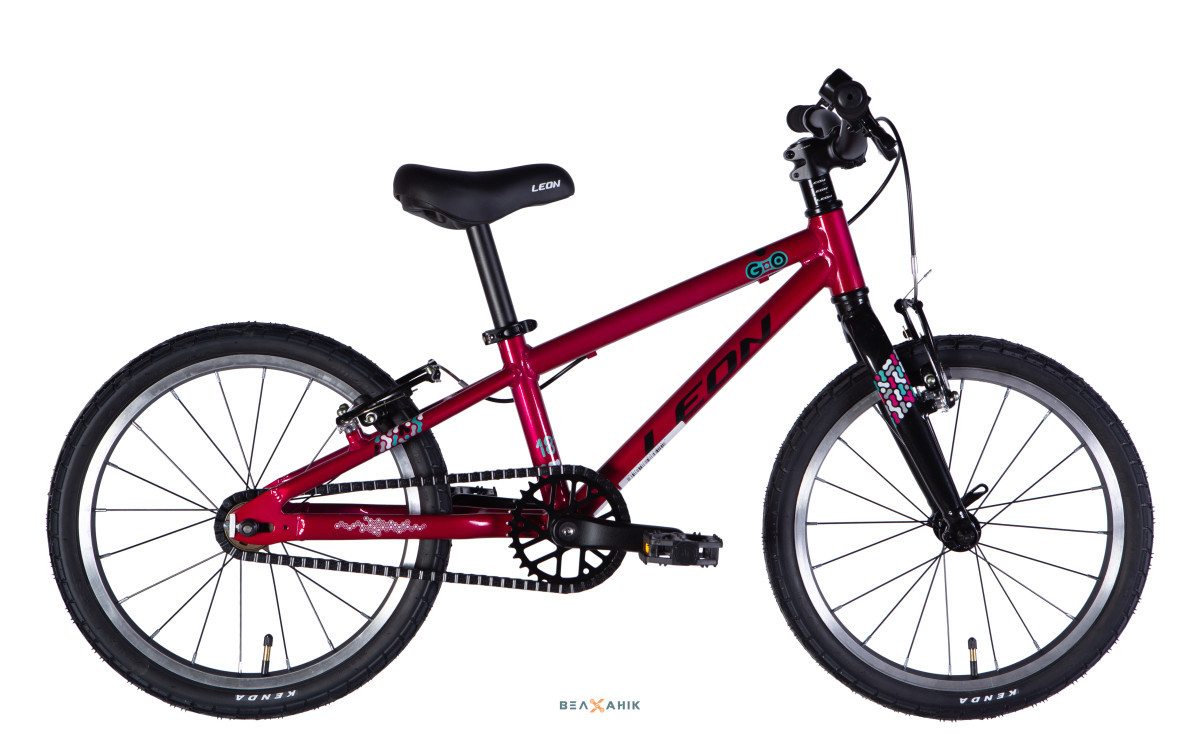 Велосипед 18/quot; LEON GO Vbr FR (рама 9/quot;) AL малиновий, фото 1
