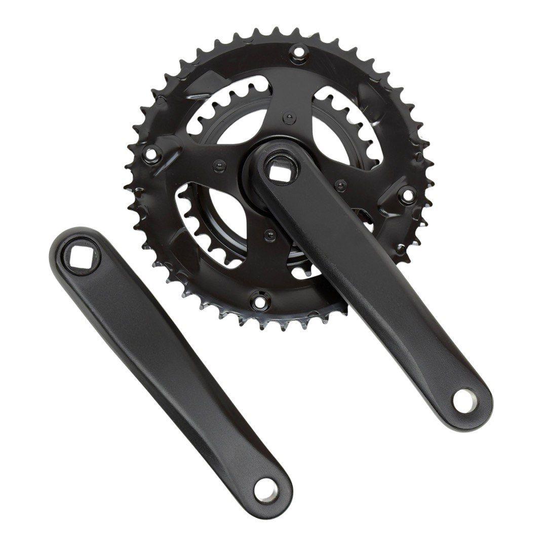 Шатуни з зірками WheelTop Дуал 30/46Т 170мм під квадрат чорні, фото 1