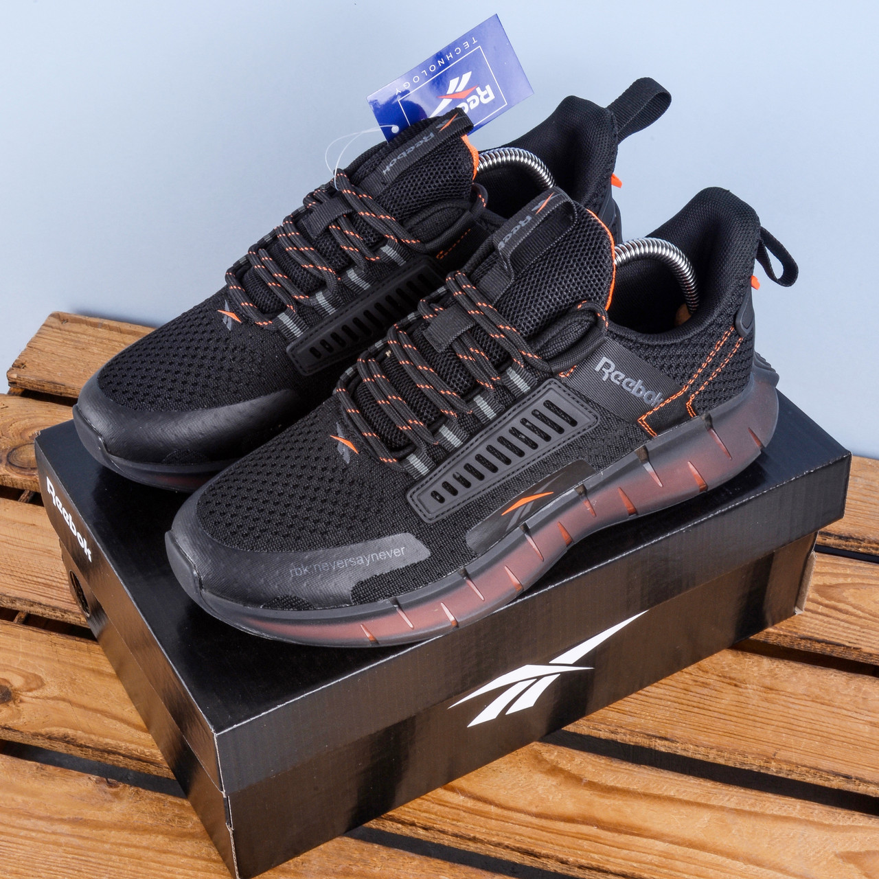 Кросівки Reebok Zig Kinetica сітка чорні з помаранчевим