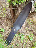 Ексклюзивний кортик ручної роботи з дамаської сталі «Герой #3» зі шкіряними піхвами., фото 9