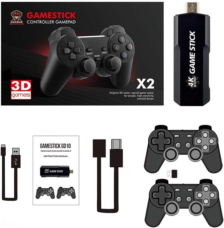 Ретро ігрова приставка GD10 4K з HDMI, 2 бездротові геймпади, 20000 ігор, 128 ГБ
