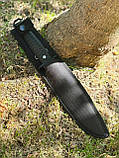 Тактичний ніж «Чорнобай #1» з нейлоновим чохлом 50Х14МФ/57 HRC., фото 7