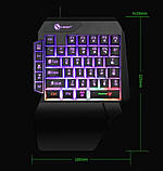 Одноручна ігрова клавіатура Limeide GK103S з RGB підсвічуванням, 35 клавіш, дротова, USB, для ПК, ноутбука, смартфона, фото 4