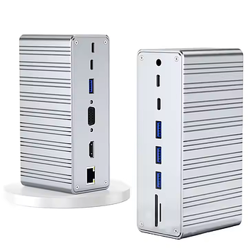 Хаб Док станція Deepfox-2428 13 в 1 USB Type-C концентратор для ноутбука комп'ютера 13 портів