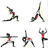 Набір фітнес резинок еспандерів 5 шт з латексу з чохлом, стрічки опору для спорту, йоги, тренувань, кольорові, фото 2