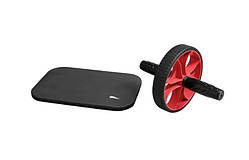 Ролик для преса Crivit з килимком 18 см, тренажер для преса і спини, домашній еспандер для тренувань